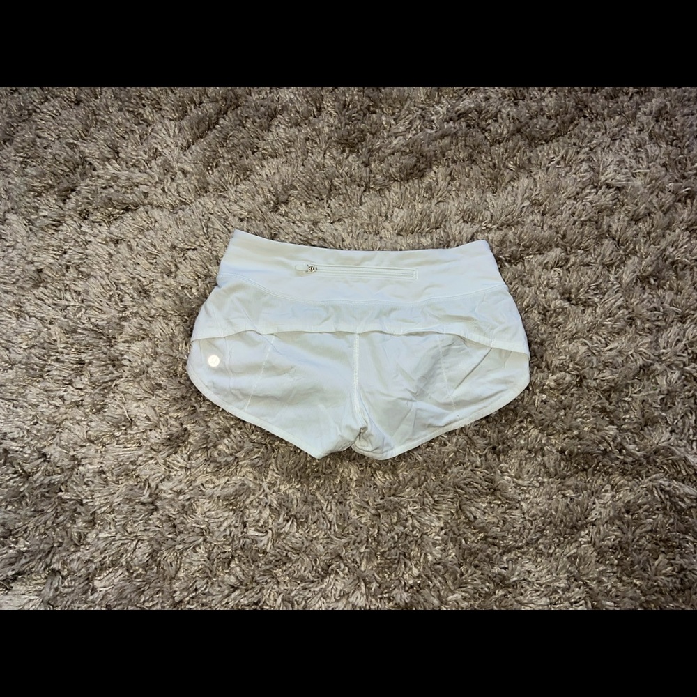 White shorts from Lululemon